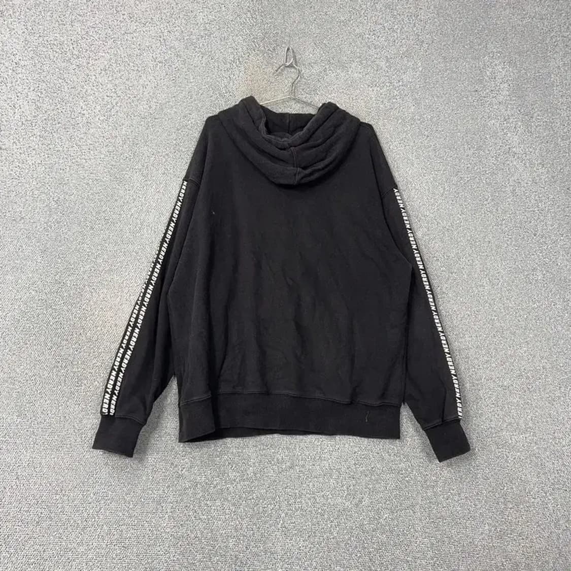 널디 프린팅 로고 블랙 스웻 후드티 L 상품이미지2