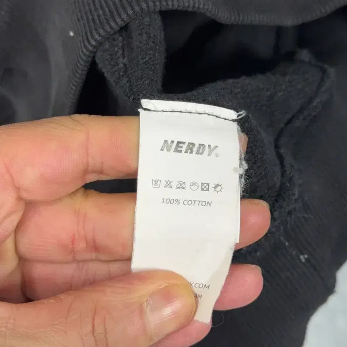 널디 프린팅 로고 블랙 스웻 후드티 L 상품이미지4