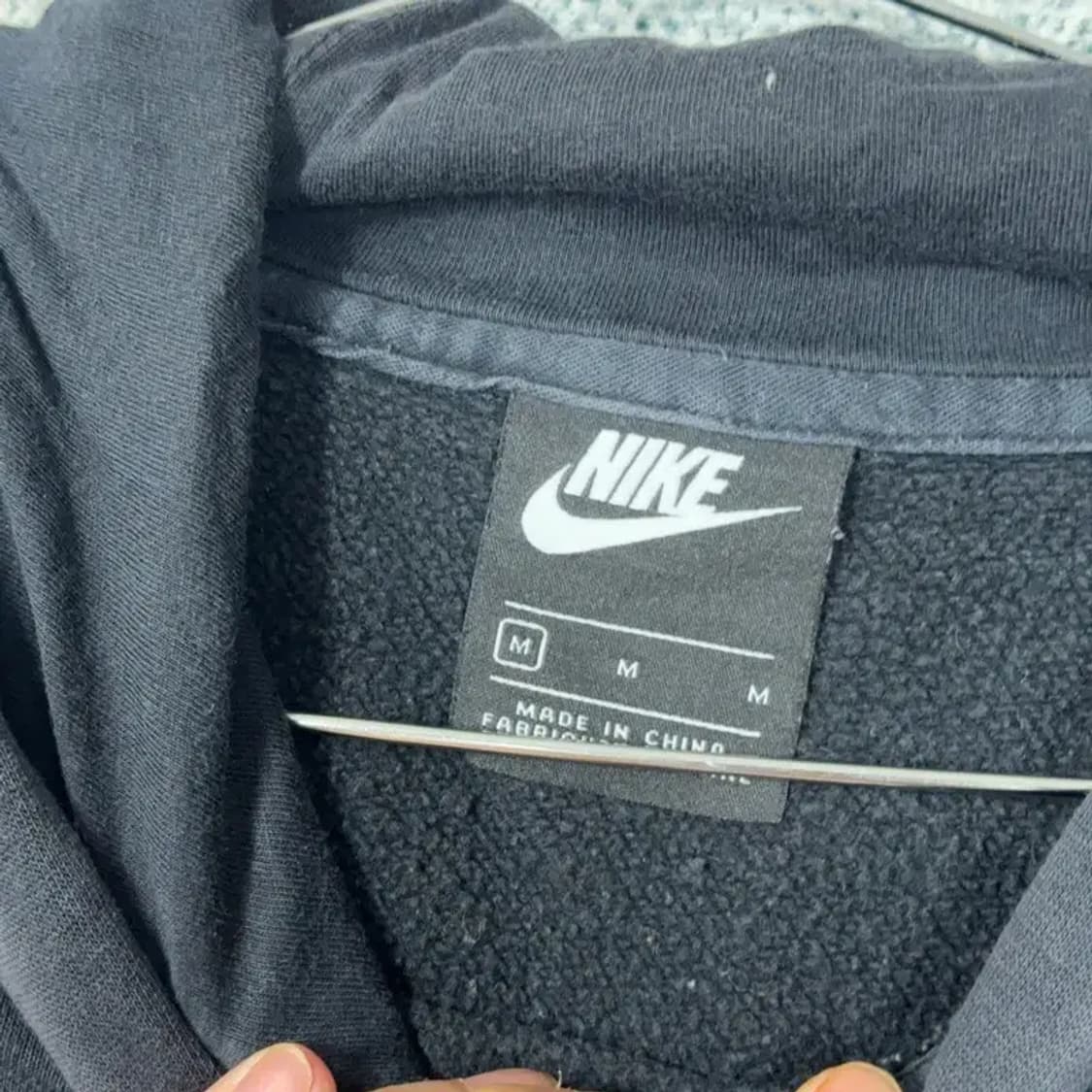 나이키 스우시 블랙 후드티 M 상품이미지3