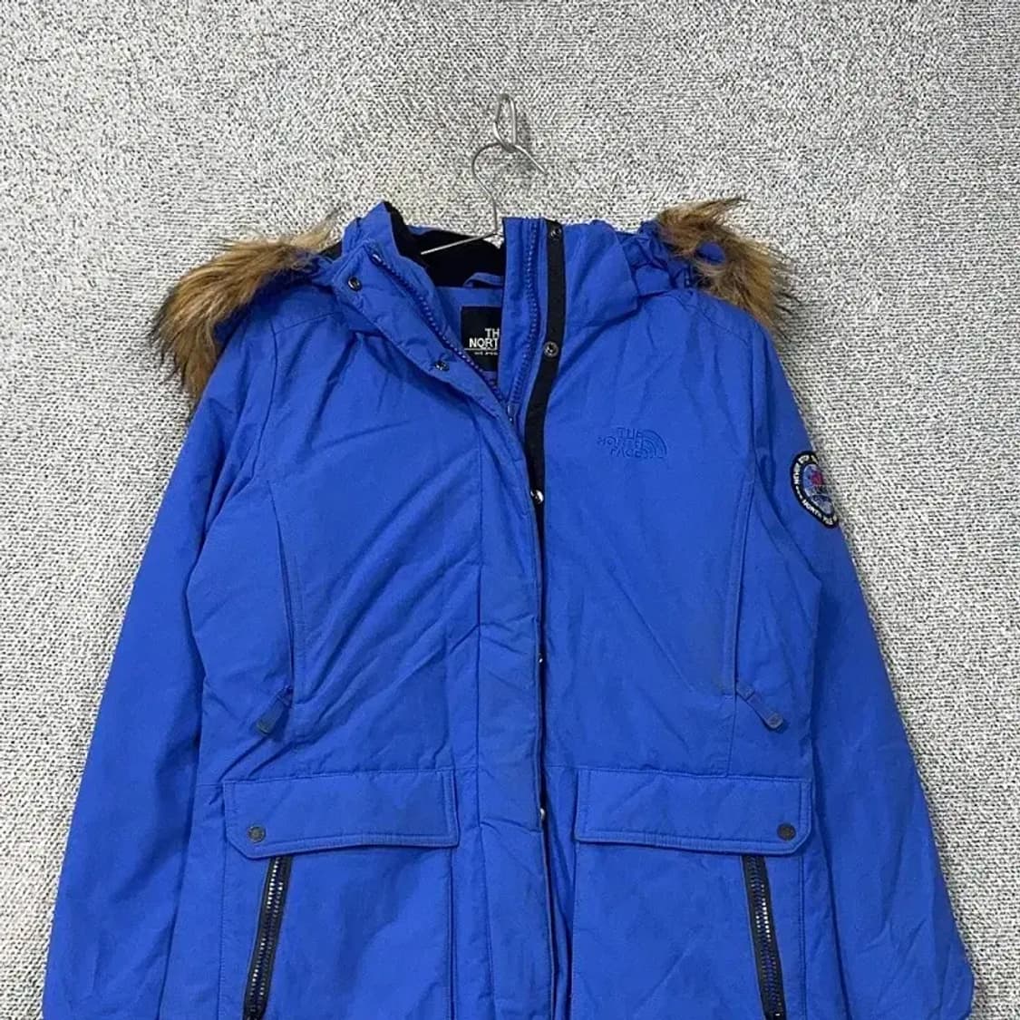 노스페이스 블루 구스다운 거위털 롱패딩 점퍼 L 90 상품이미지3