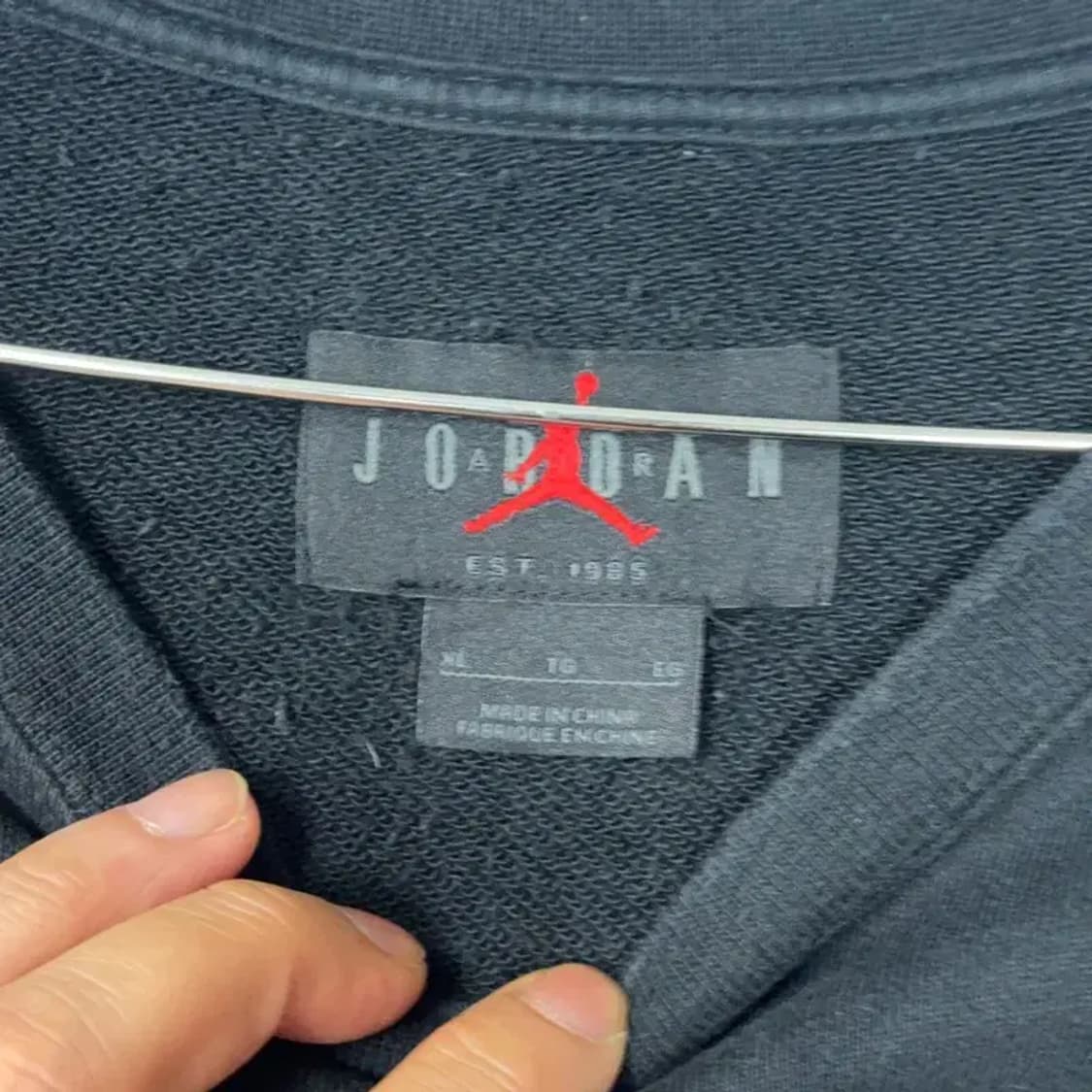 조던 점프맨 프린팅 로고 블랙 맨투맨 XL 상품이미지3