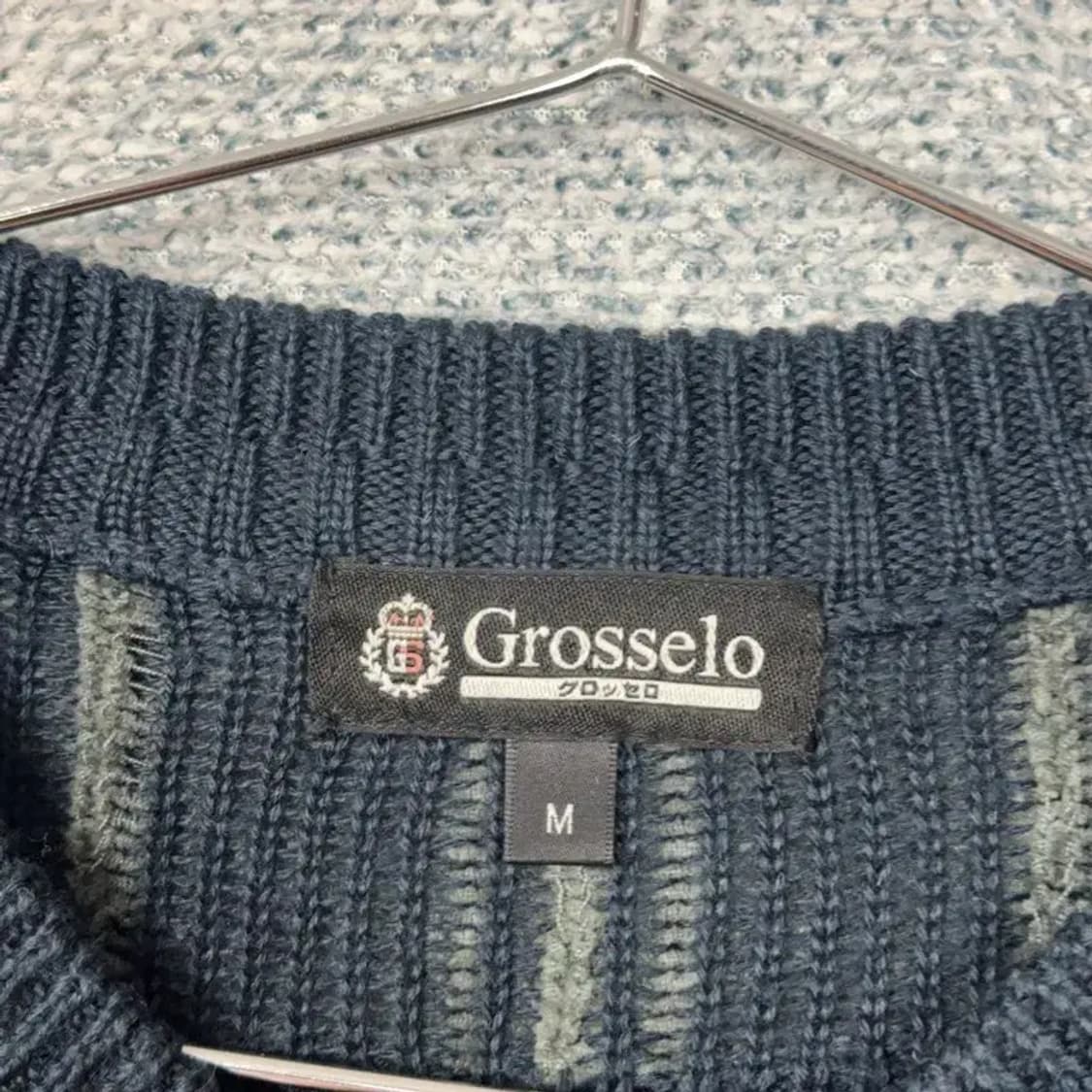 빈티지 패턴 울 니트 M 상품이미지3