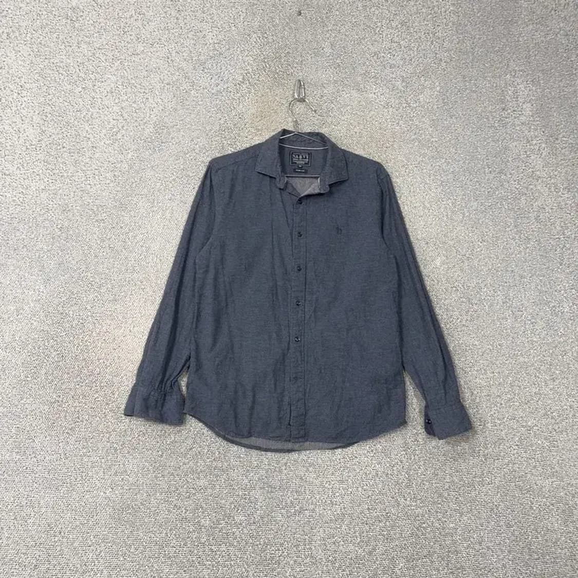 해지스 인디고 네이비 로고 코튼 셔츠 100 상품이미지1