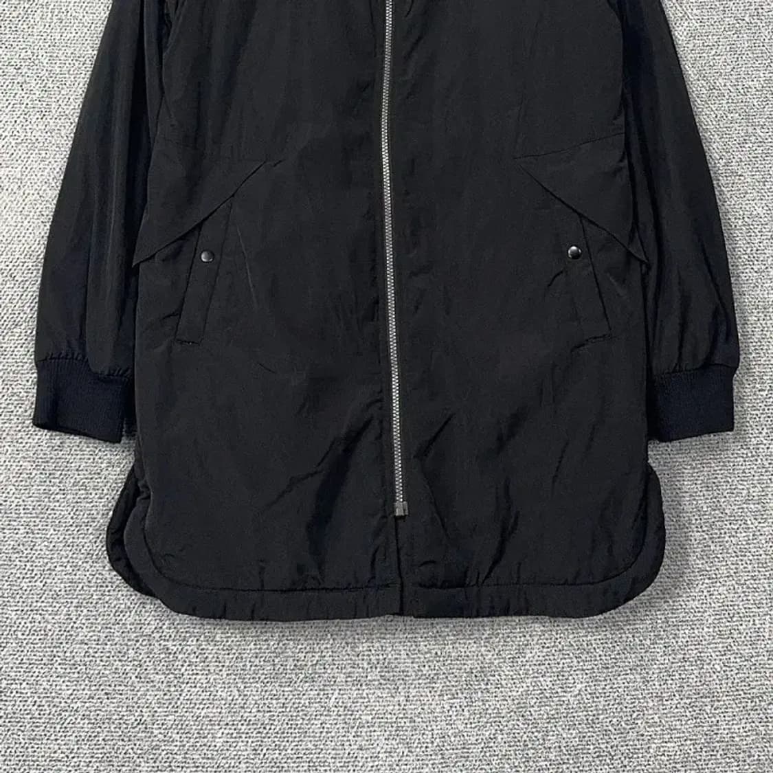 푸마 올블랙 로고 블루종 롱코트 봄버 자켓 M 상품이미지4