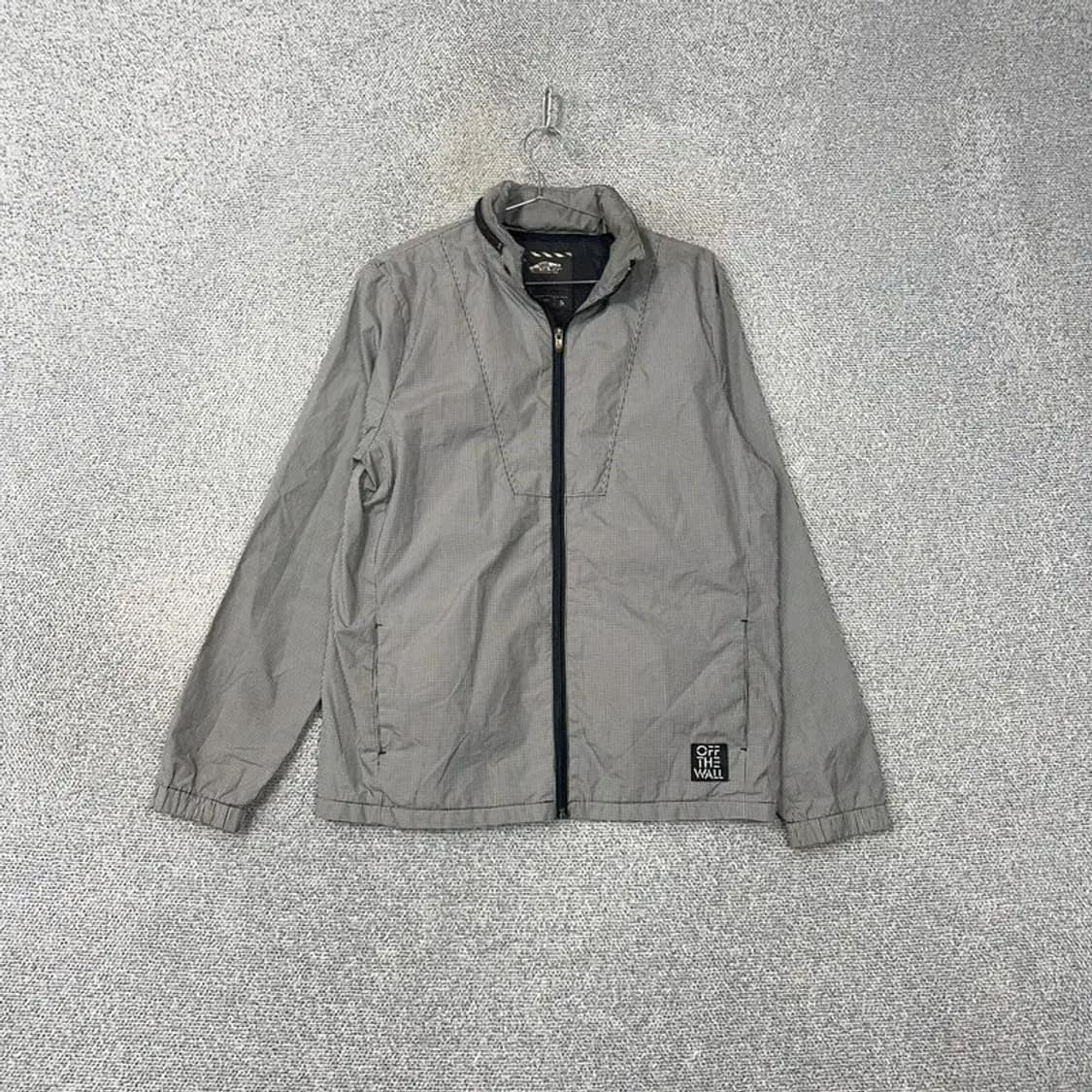 반스 체크 라이트 그레이 바람막이 윈드자켓 S 상품이미지1