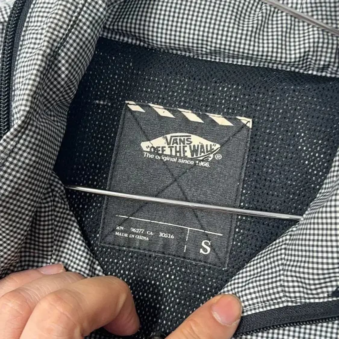 반스 체크 라이트 그레이 바람막이 윈드자켓 S 상품이미지3