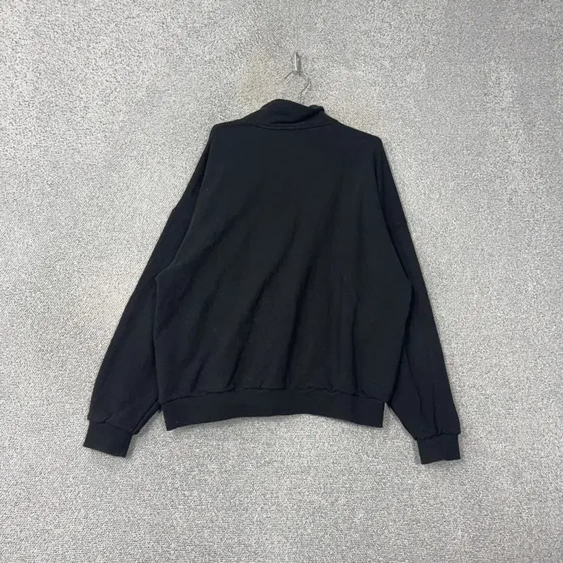 그루브라임 자수 로고 블랙 반집업 스웻 맨투맨 XL 상품이미지2