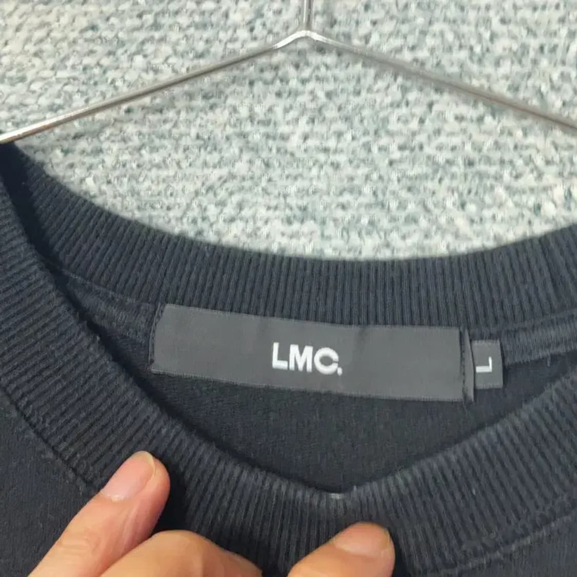 LMC 로고 블랙 루즈핏 오버핏 맨투맨 L 상품이미지3