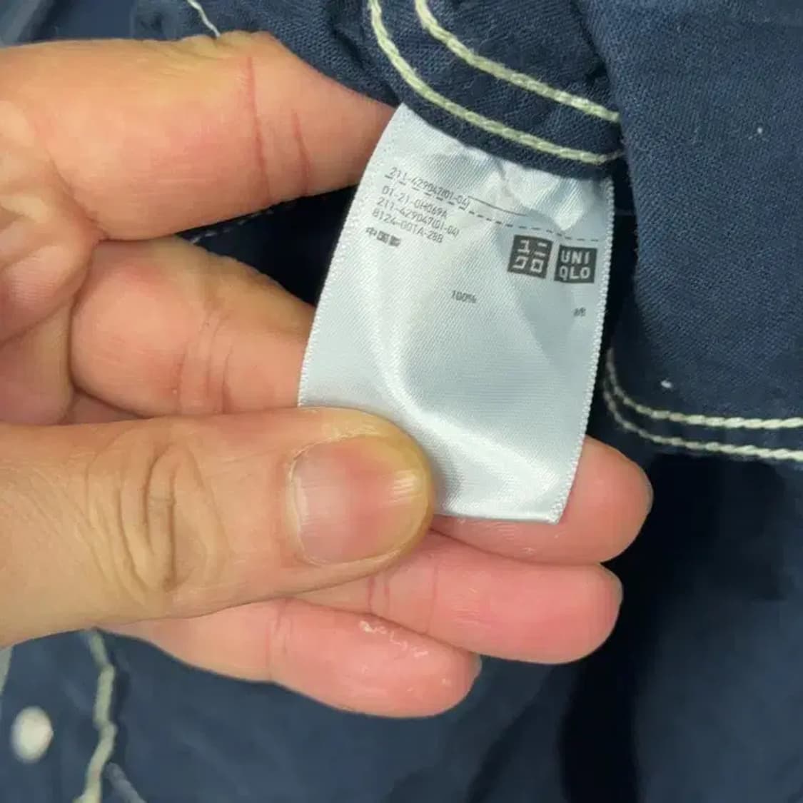 유니클로 JW앤더슨 진청 스티치 데님 셔츠 자켓 M 상품이미지4