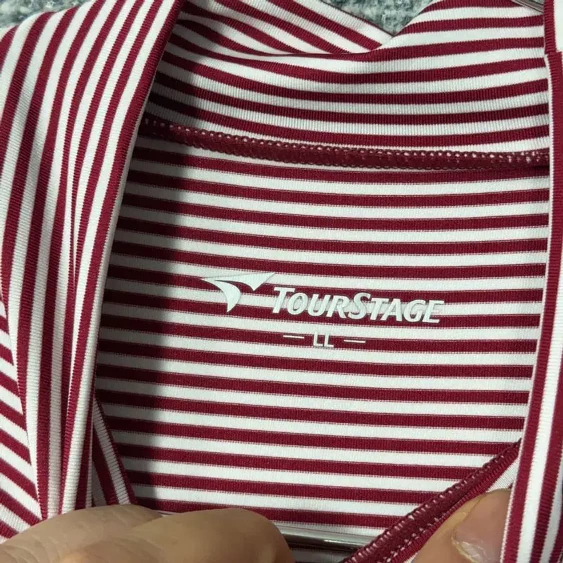 투어스테이지 이너웨어 스트라이프 긴팔티 L 상품이미지2