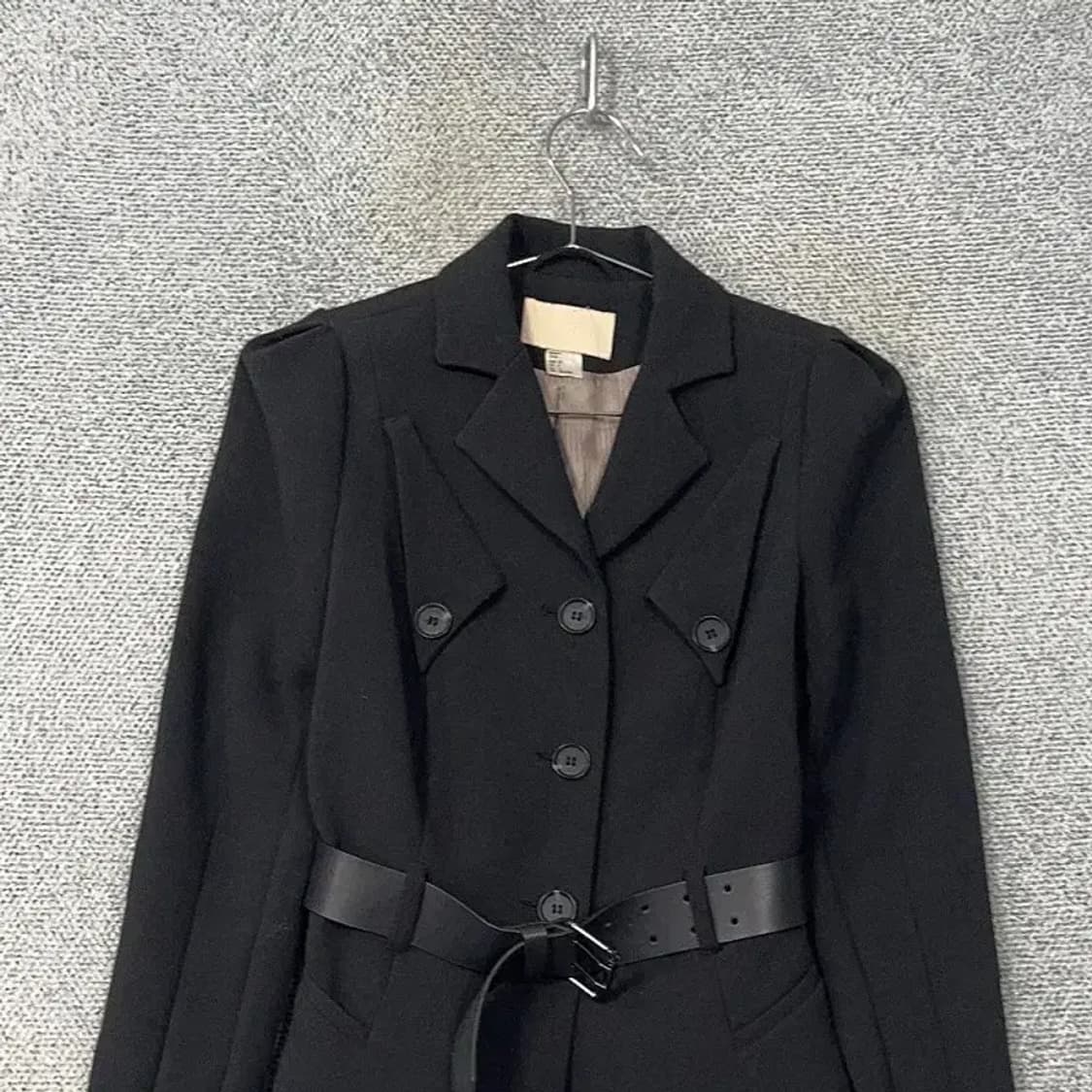 H&M 에이치앤엠 여성 블랙 벨티드 자켓 2사이즈 상품이미지3