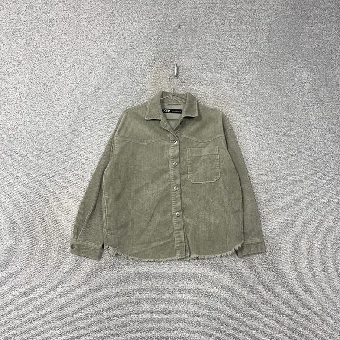 자라 코듀로이 카키 자켓 XS 상품이미지1