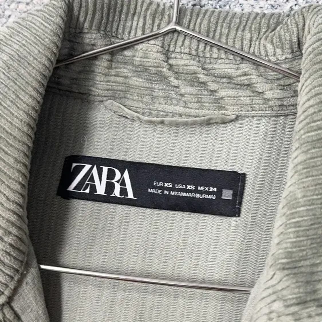 자라 코듀로이 카키 자켓 XS 상품이미지3