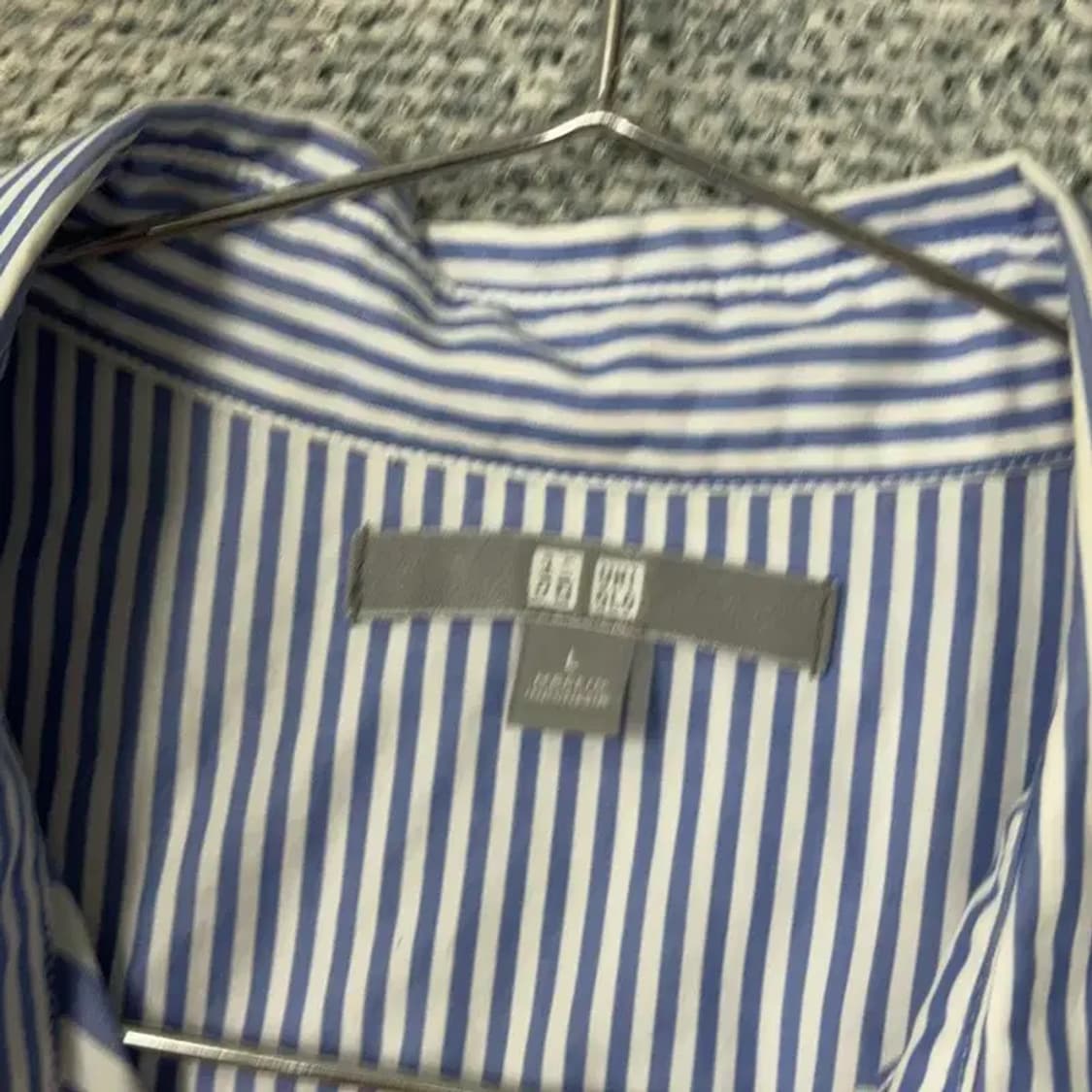 유니클로 스트라이프 캐주얼 셔츠 L 상품이미지3