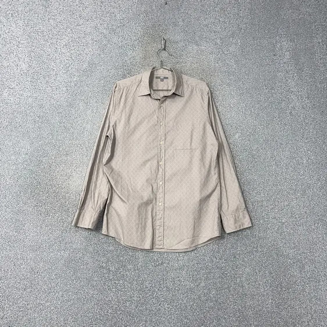 유니클로 패턴 체크 베이지 셔츠 L 상품이미지1