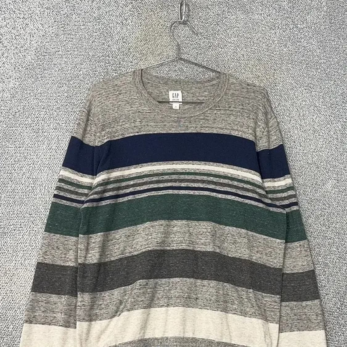갭 스트라이프 캐주얼 그레이 니트 M 상품이미지3