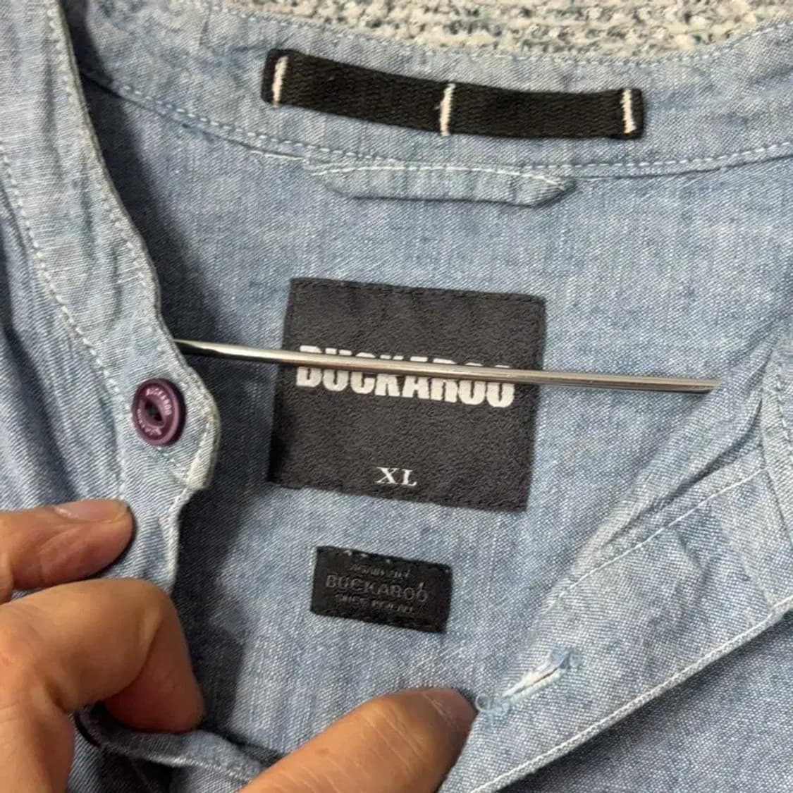 버커루 7부 데님 셔츠 XL 상품이미지3