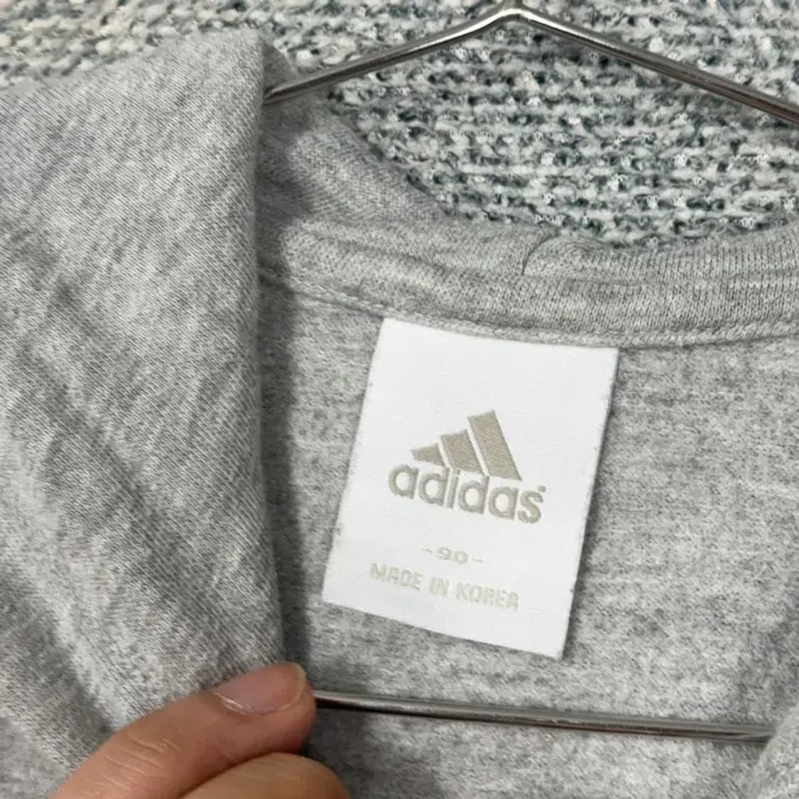 아디다스 로고 그레이 후드집업 90 상품이미지5