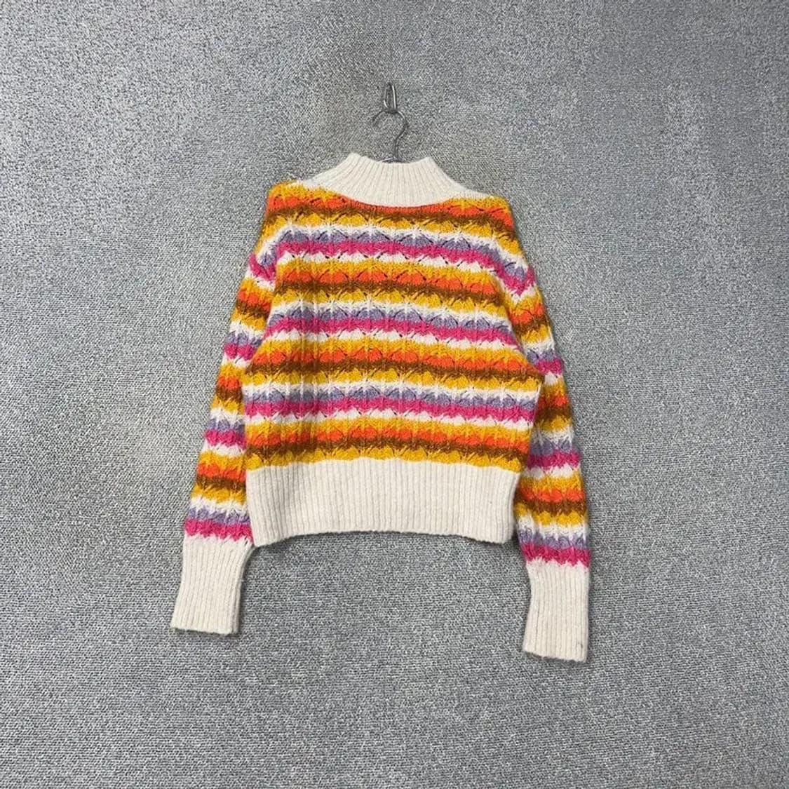 자라 여성 스트라이프 폴라넥 니트 M 상품이미지2