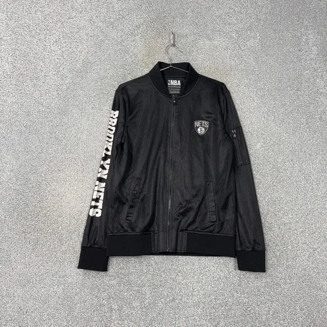 NBA 뉴욕 프린팅 블랙 블루종 자켓 L 상품이미지1