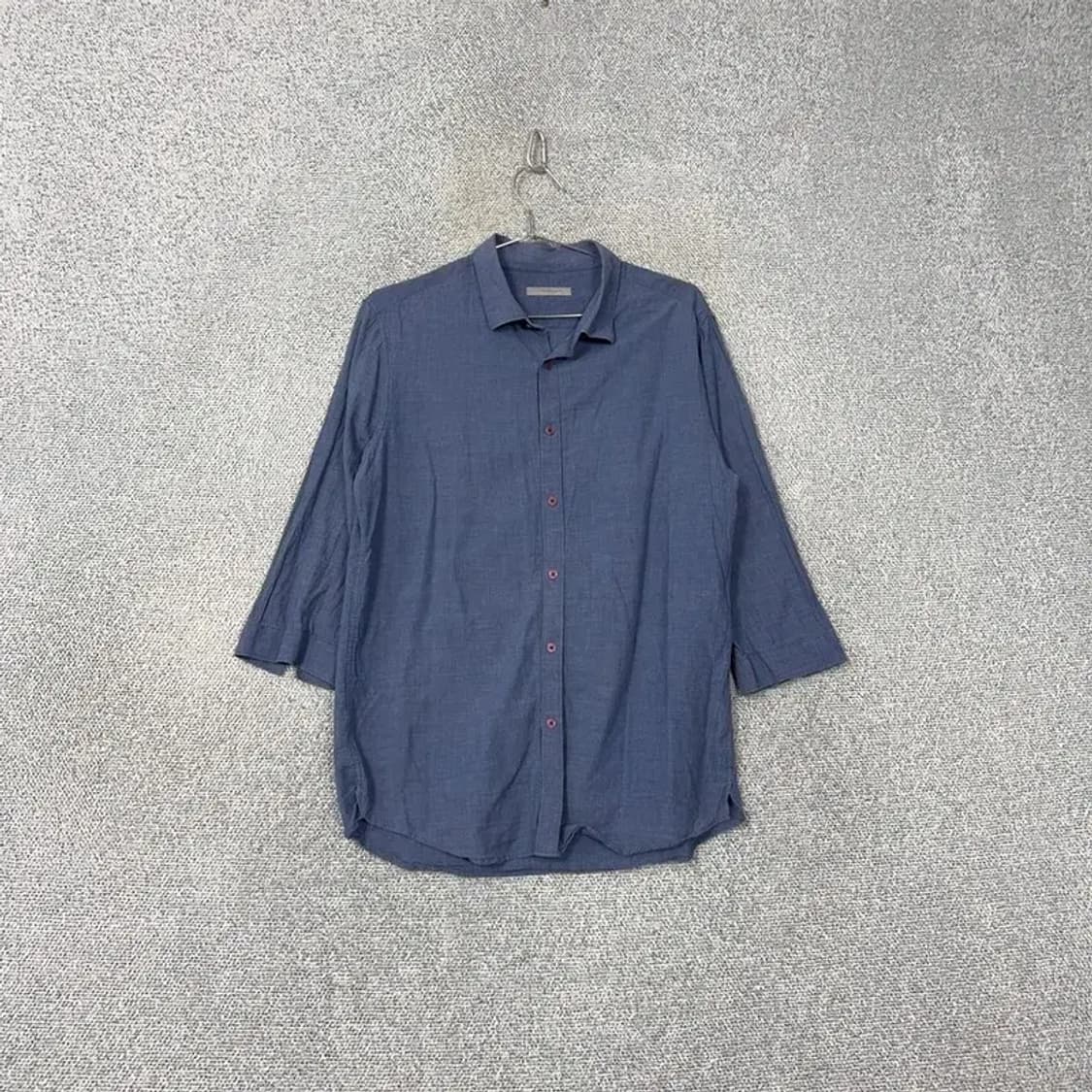 마인드브릿지 코튼 7부 네이비 셔츠 105 상품이미지1