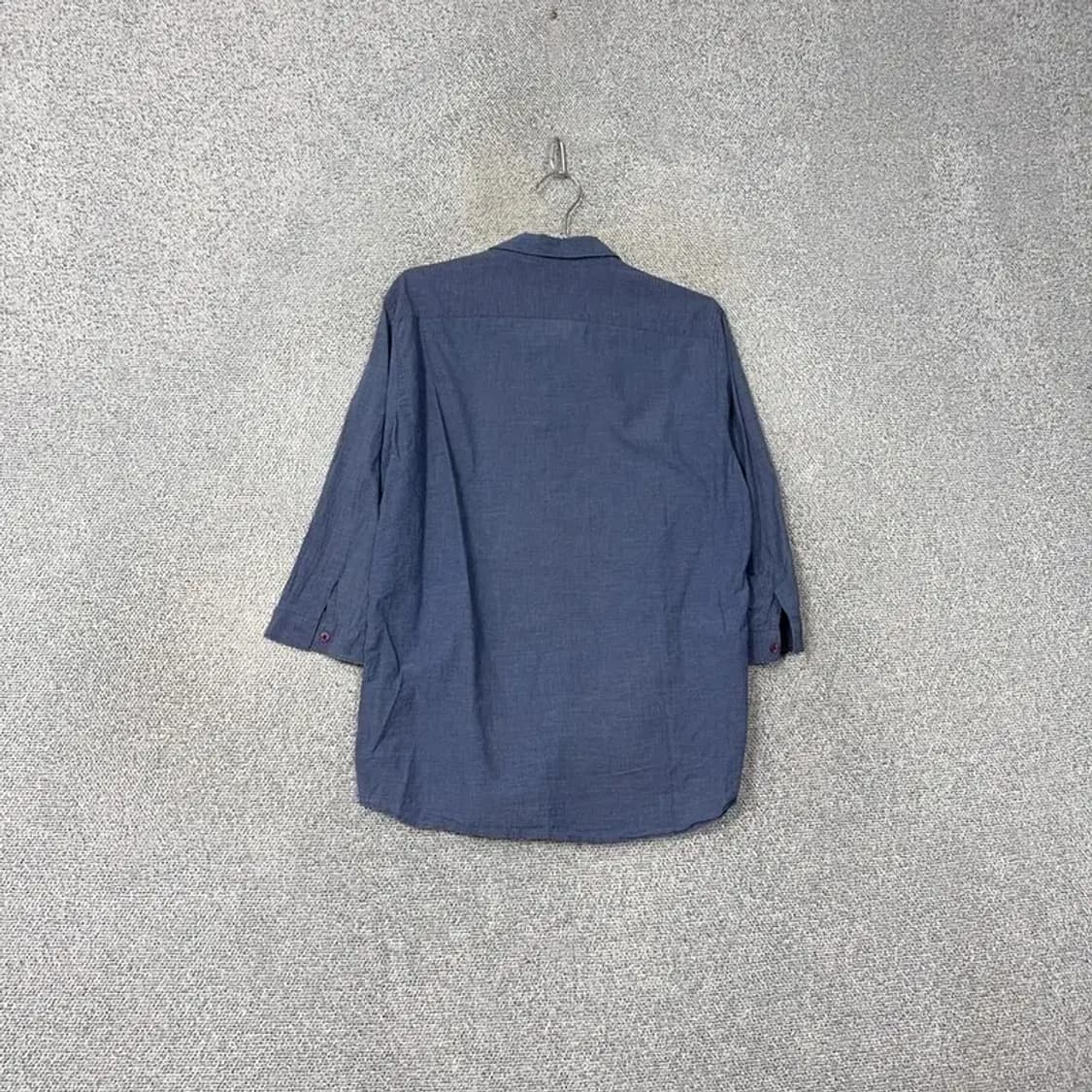 마인드브릿지 코튼 7부 네이비 셔츠 105 상품이미지2