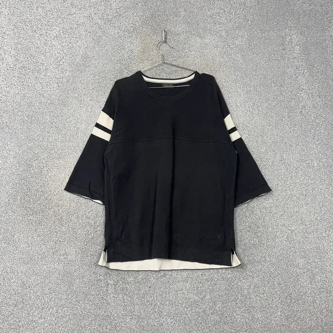 자라 레이어드 블랙 7부 티셔츠 L 상품이미지1