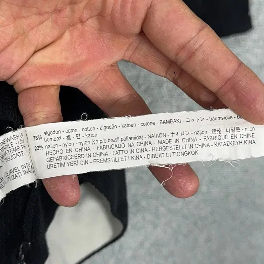 자라 레이어드 블랙 7부 티셔츠 L 상품이미지4