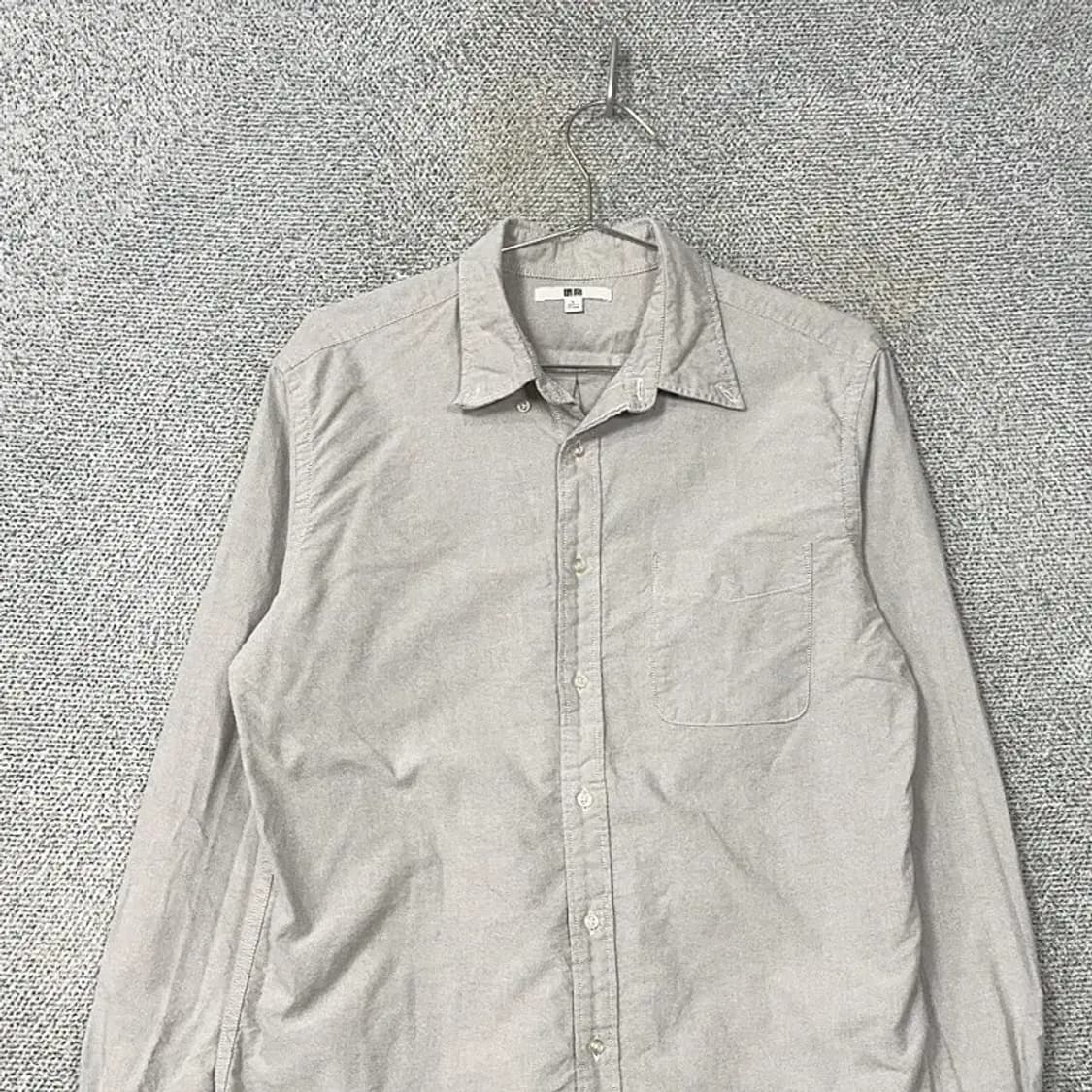 유니클로 라이트 그레이 셔츠 L 상품이미지3