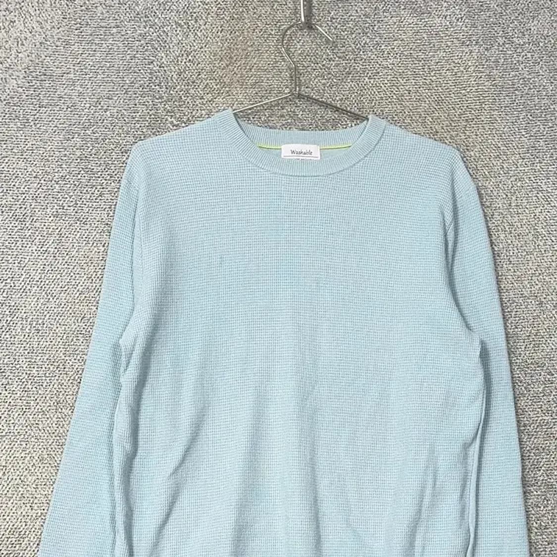 지오지아 라이트 블루 니트 100 상품이미지3