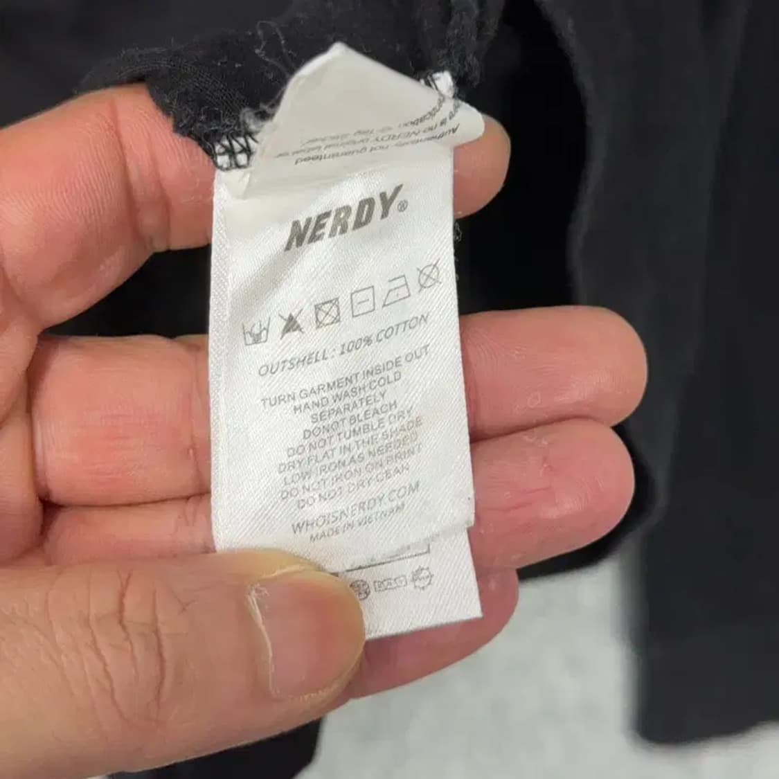 널디 프린팅 블랙 긴팔 티 L 상품이미지6