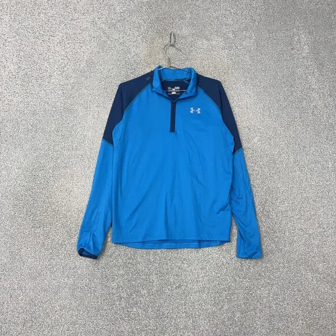 언더아머 기능성 블루 반집업 M 상품이미지1