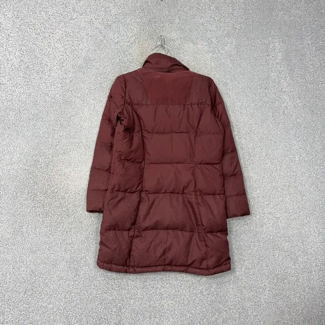콜롬비아 버건디 로고 포켓 캐주얼 구스다운 거위털 롱패딩 점퍼 M 상품이미지2