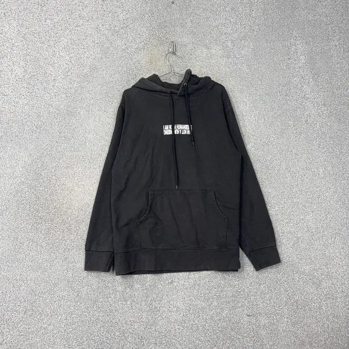 아임낫어휴먼비잉 블랙 후드티 XL 상품이미지1