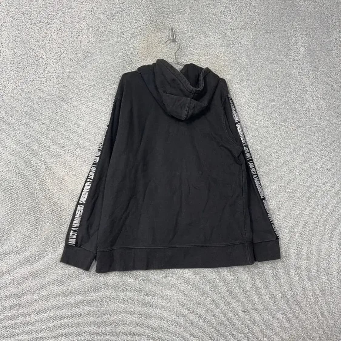 아임낫어휴먼비잉 블랙 후드티 XL 상품이미지2