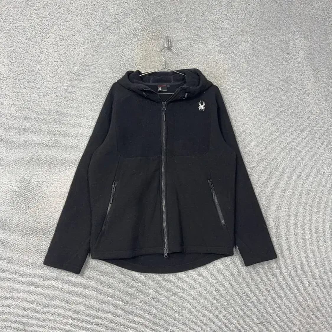 스파이더 기모 블랙 후드집업 L 상품이미지1