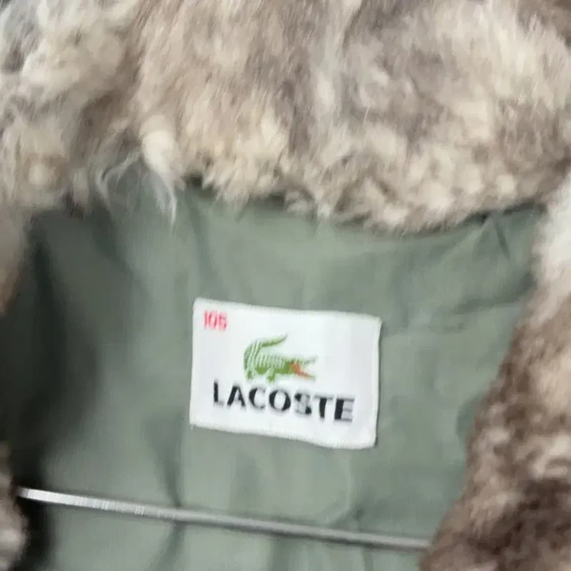 라코스테 브라운 남성 캐주얼 래빗퍼 덕다운 카키 점퍼 자켓 105 상품이미지5