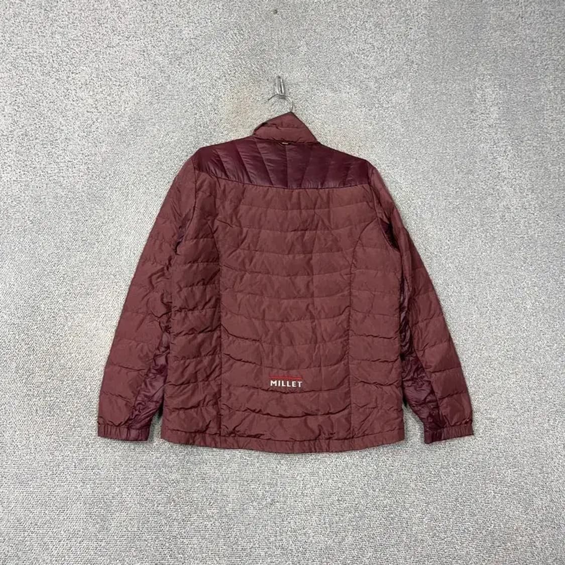 밀레 캐주얼 버건디 로고 덕다운 경량 패딩 점퍼 100 상품이미지2