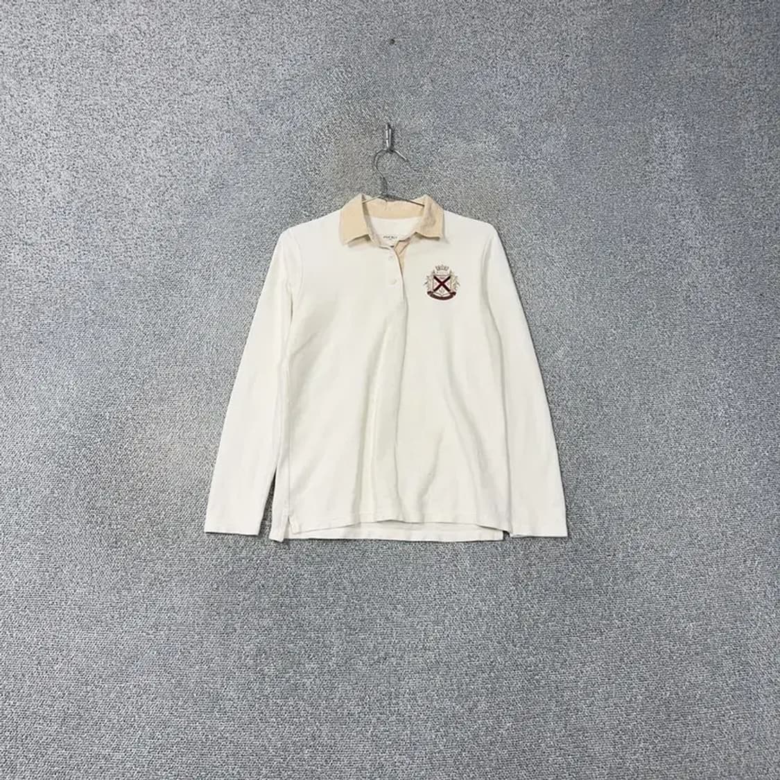 빈폴 캐주얼 화이트 긴팔 카라티 95 상품이미지1