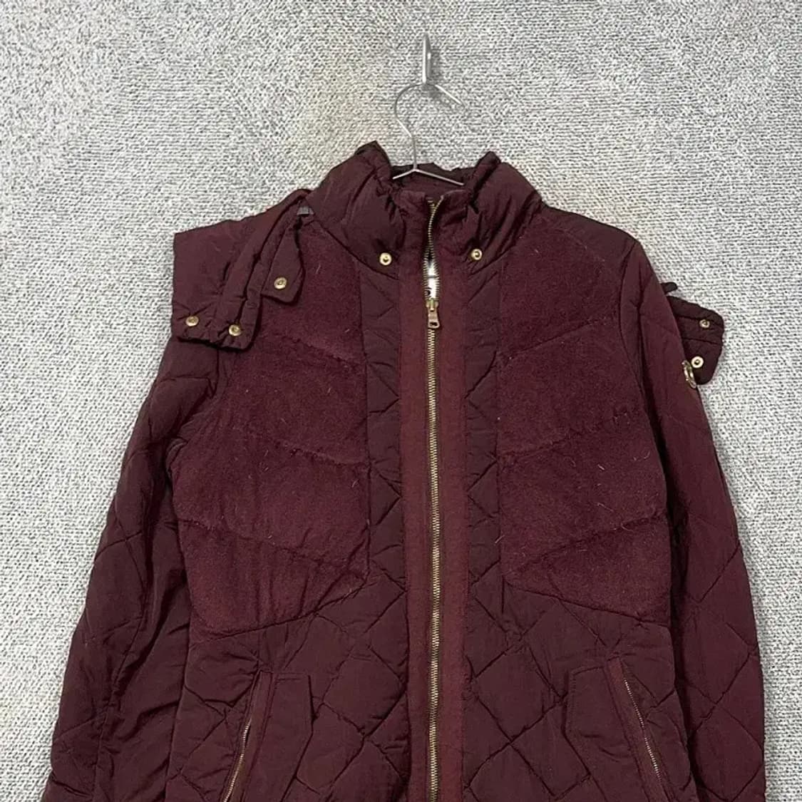 와이드앵글 여성 버건디 롱패딩 95 상품이미지3