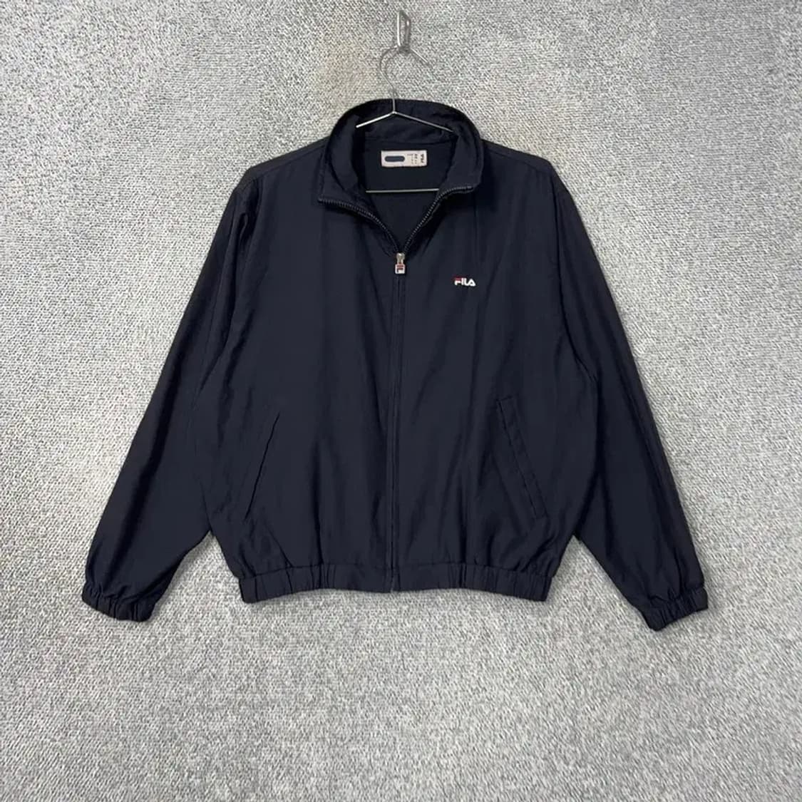 휠라 빈티지 로고 네이비 바람막이 M 상품이미지1