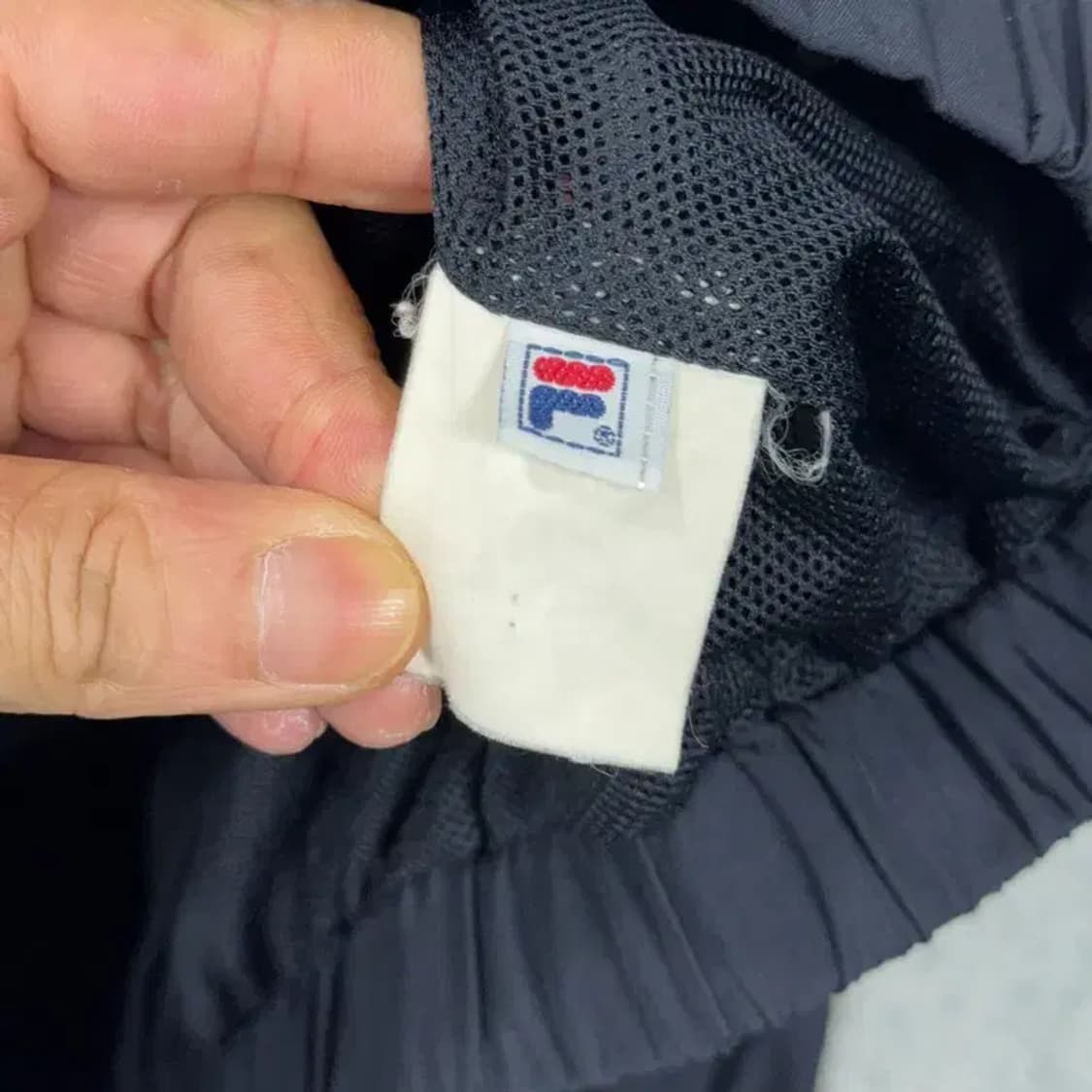 휠라 빈티지 로고 네이비 바람막이 M 상품이미지4