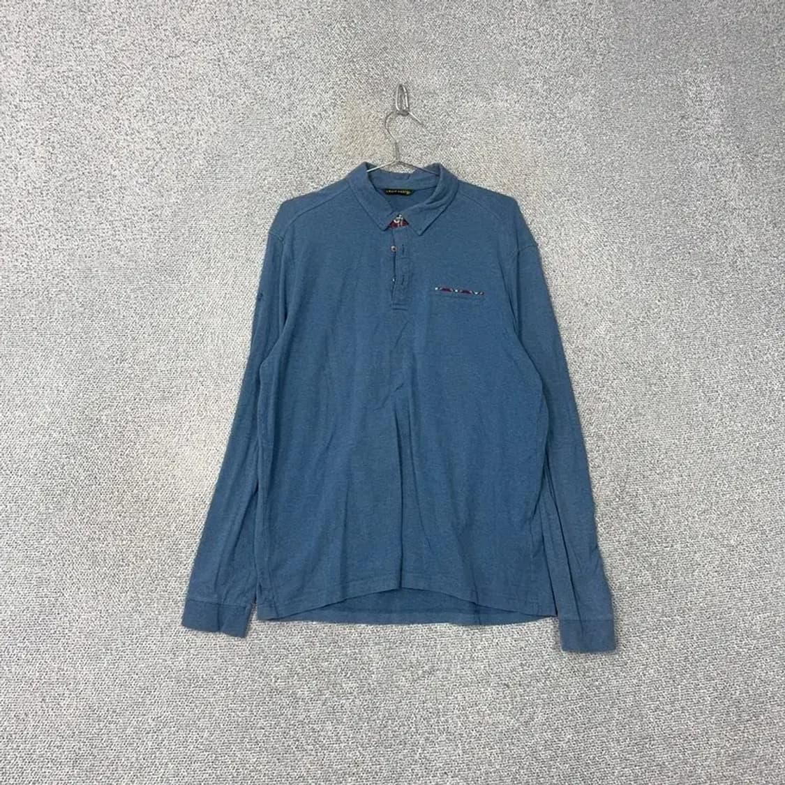 루이까스텔 남성 네이비 긴팔 카라티 110 상품이미지1