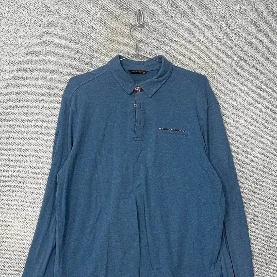 루이까스텔 남성 네이비 긴팔 카라티 110 상품이미지3