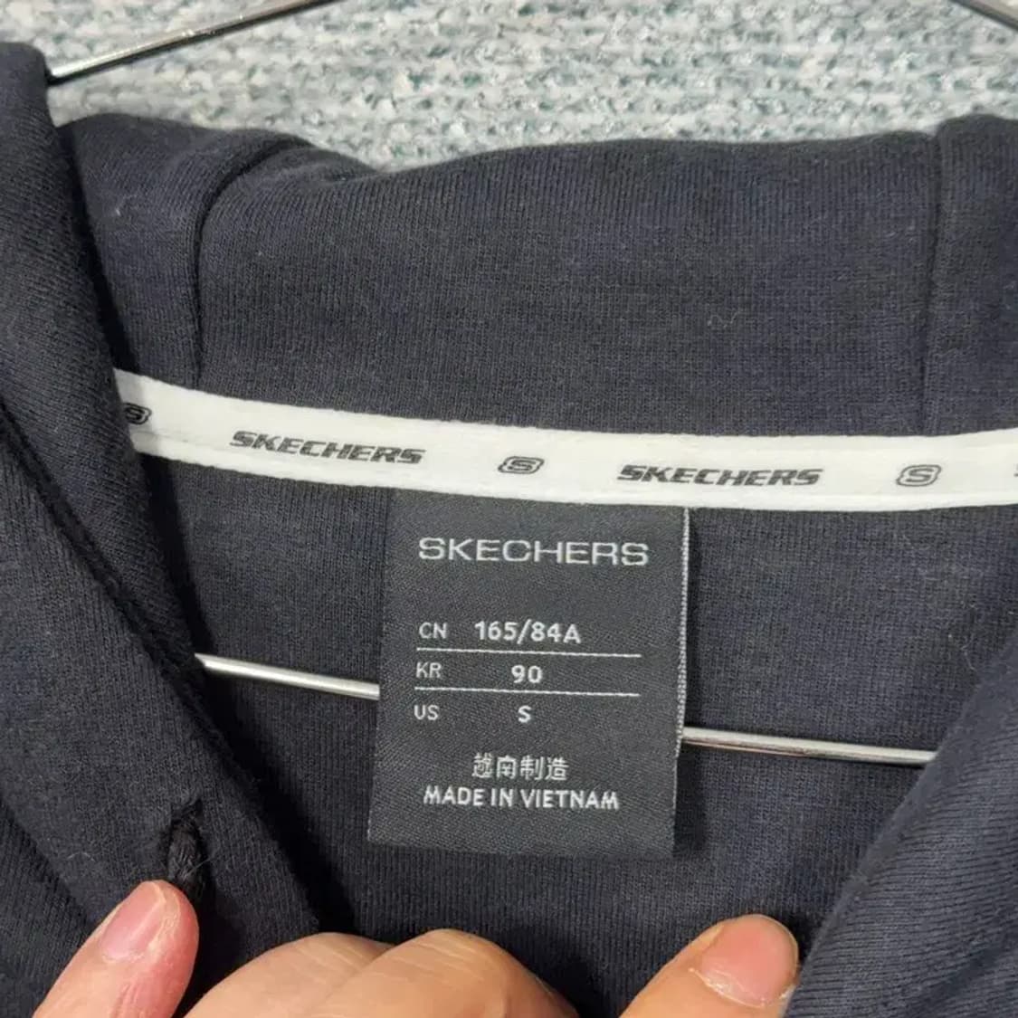 스케쳐스 로고 블랙 후드티 S 상품이미지4