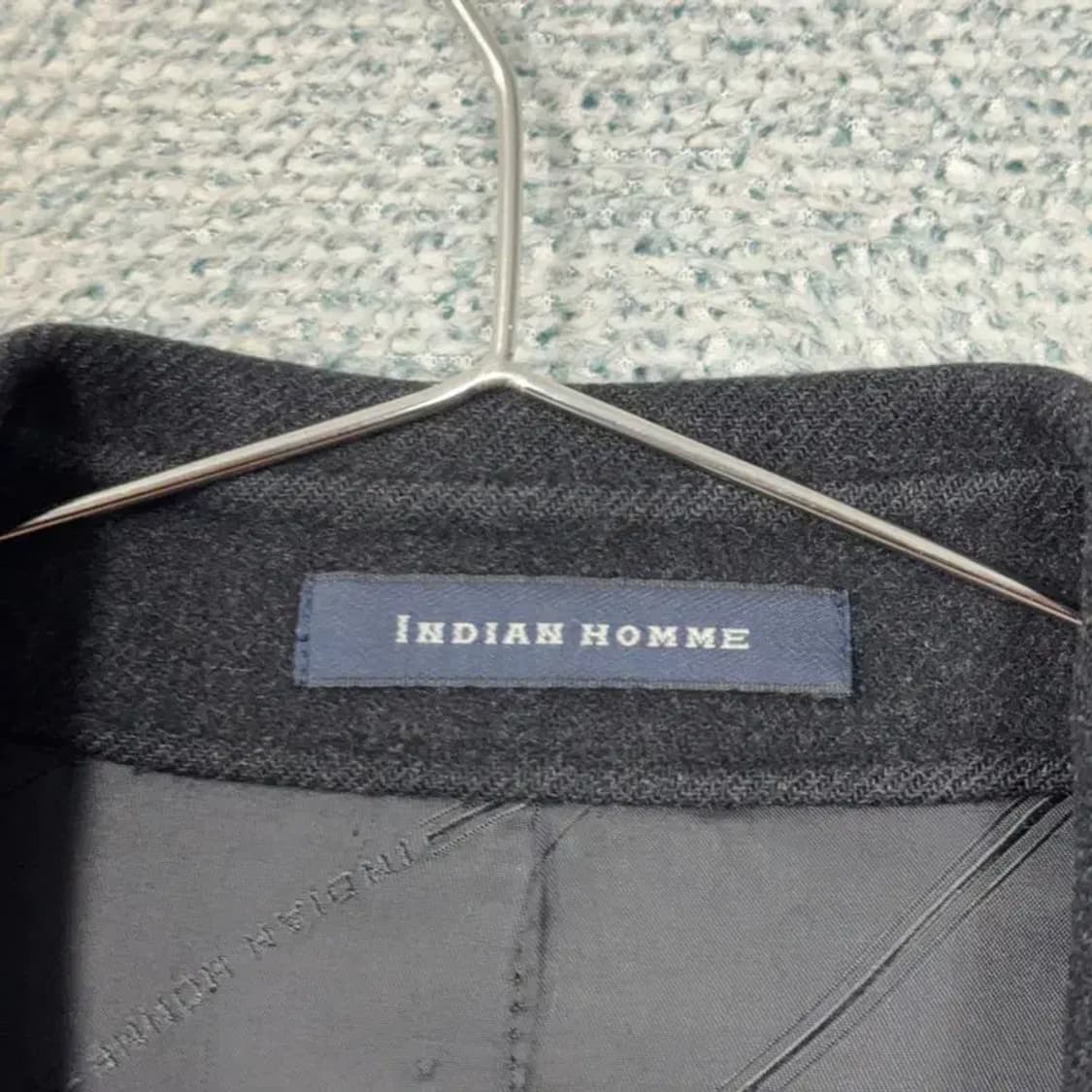 인디안옴므 남성 캐시미어 30% 블랙 코트 100 상품이미지3