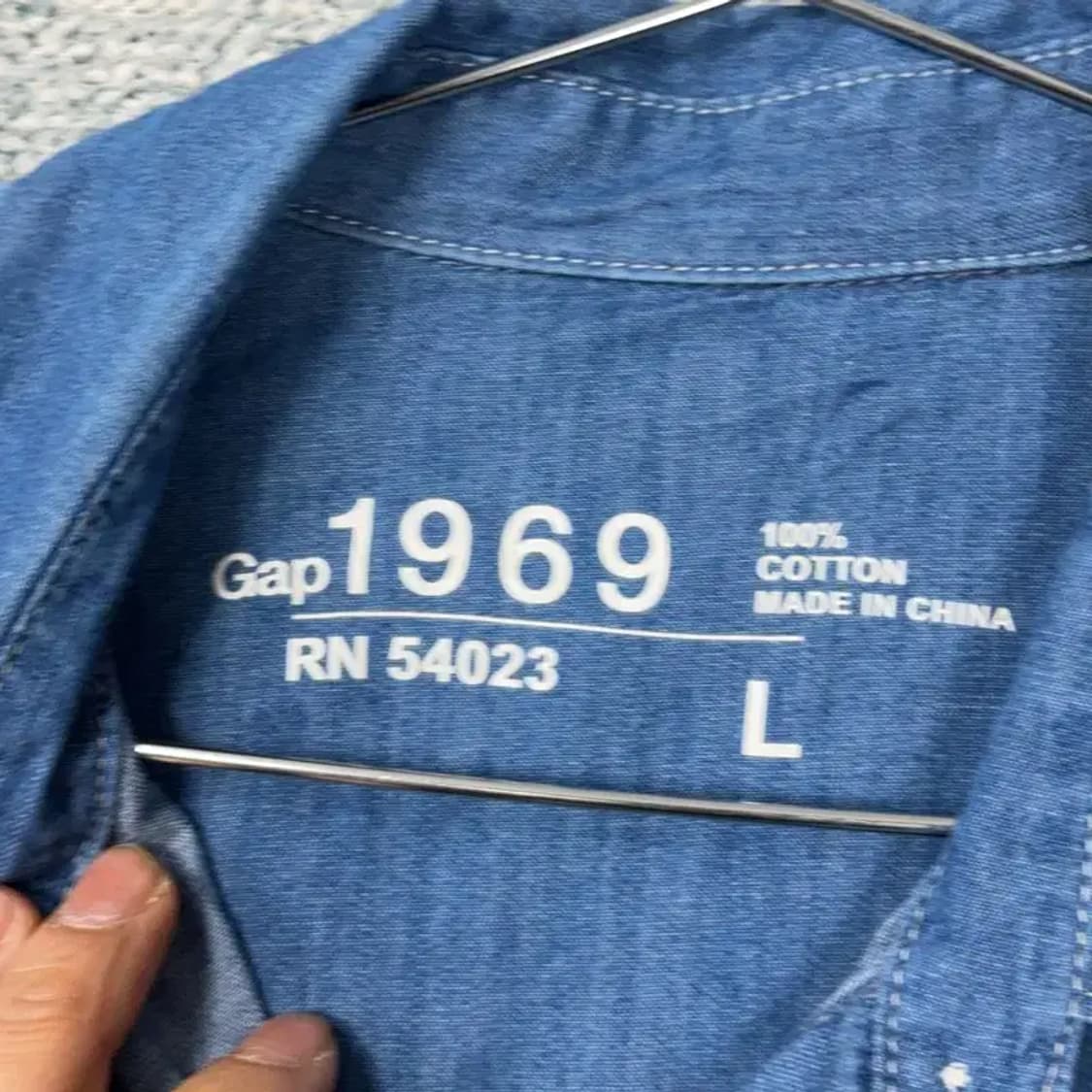 갭 데님 포켓 셔츠 L 상품이미지5