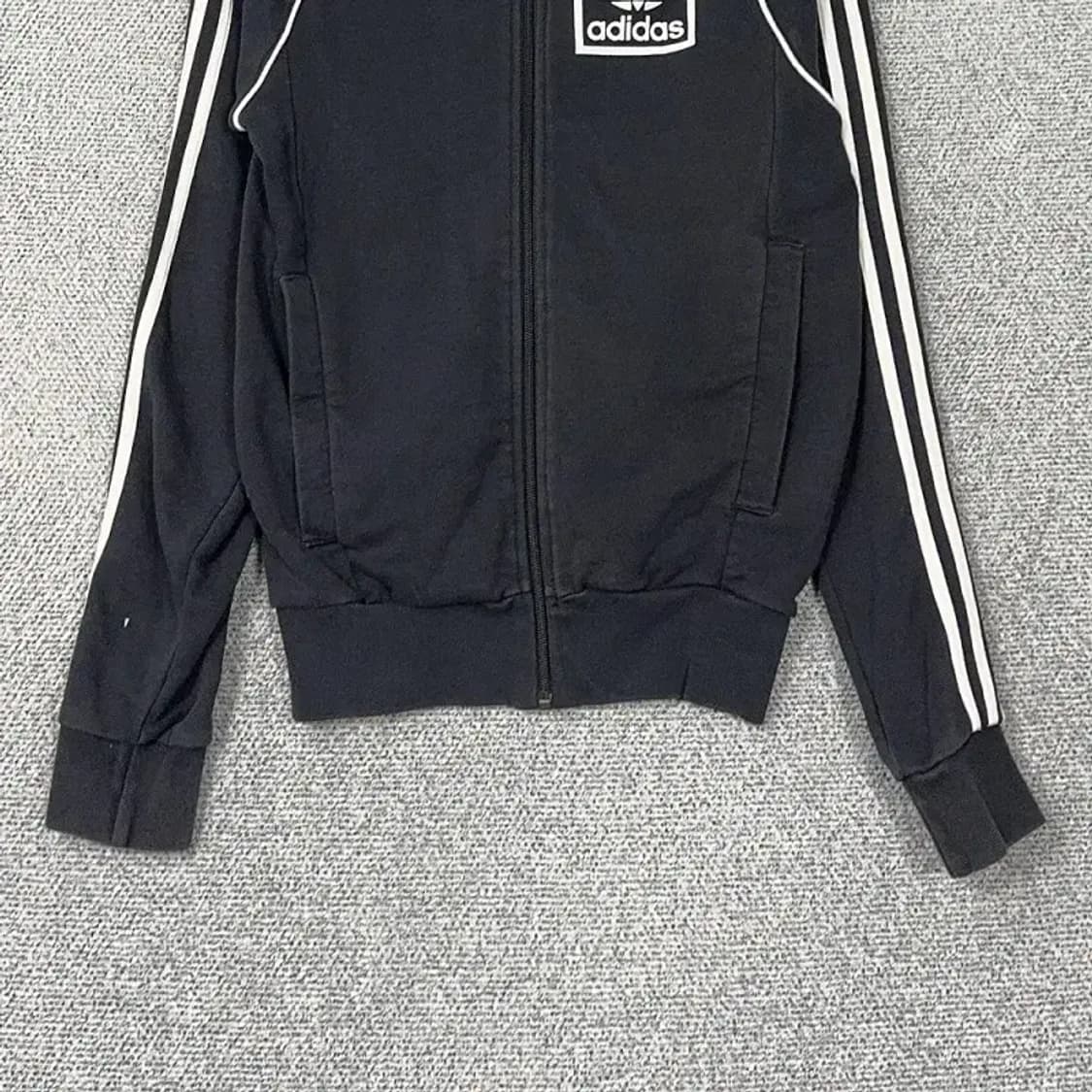 아디다스 박스 로고 삼선 블루종 집업 저지 XS 상품이미지4