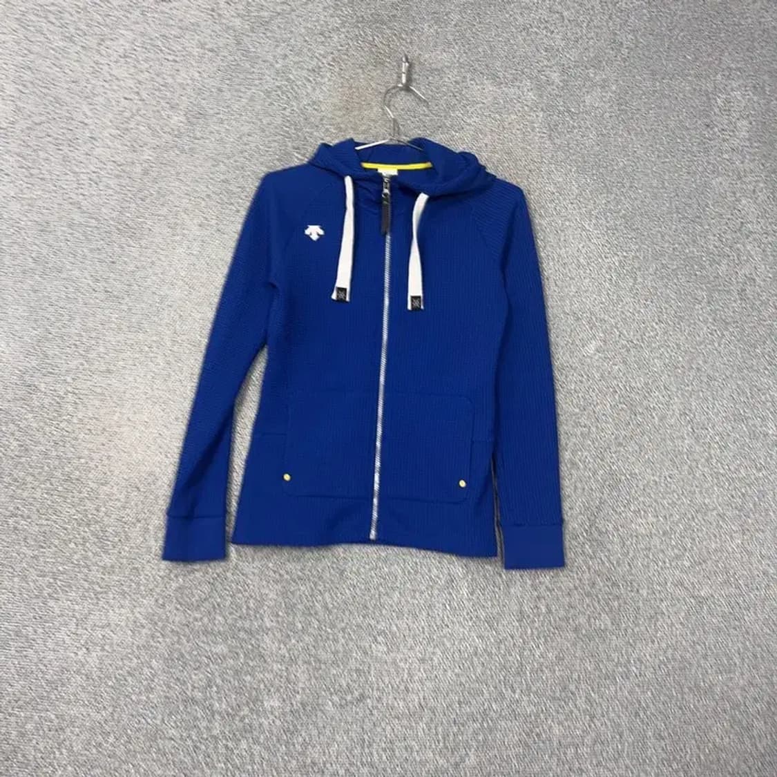데상트 로고 블루 여성 후드집업 S 상품이미지1