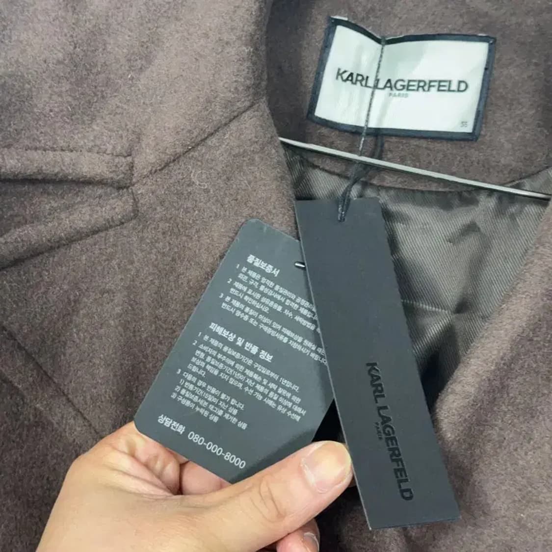 [새상품]칼라거펠트 빈티지 여성 클래식 울 코트 55 상품이미지6